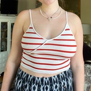 Striped Cropped Tank